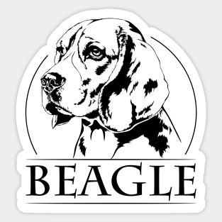 Cute Beagle dog lover portrait Sticker